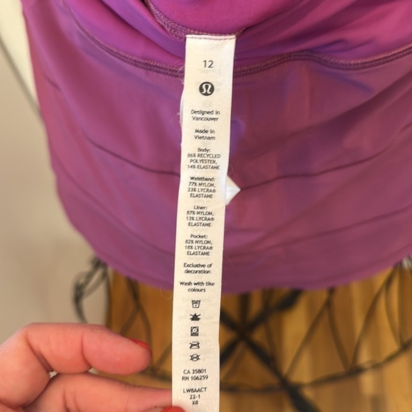 Lululemon Pace Rival Mid-Rise Skirt-Sz 12 - Picture 2 of 5